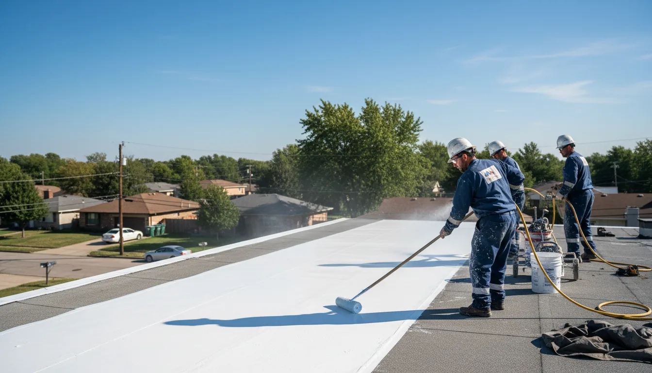 Commercial roof coating in Ellsworth, IL near me